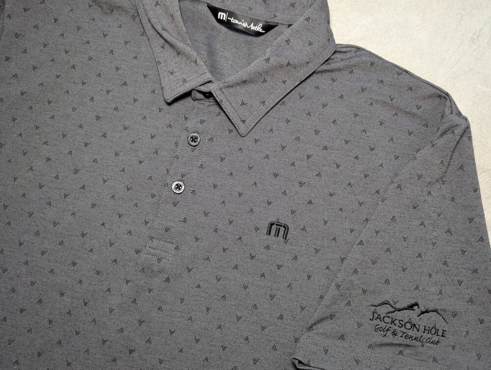 Travis Mathew Men's XL Golf Polo Shirt Gary Stretch Short Sleeve Jackson Hole
